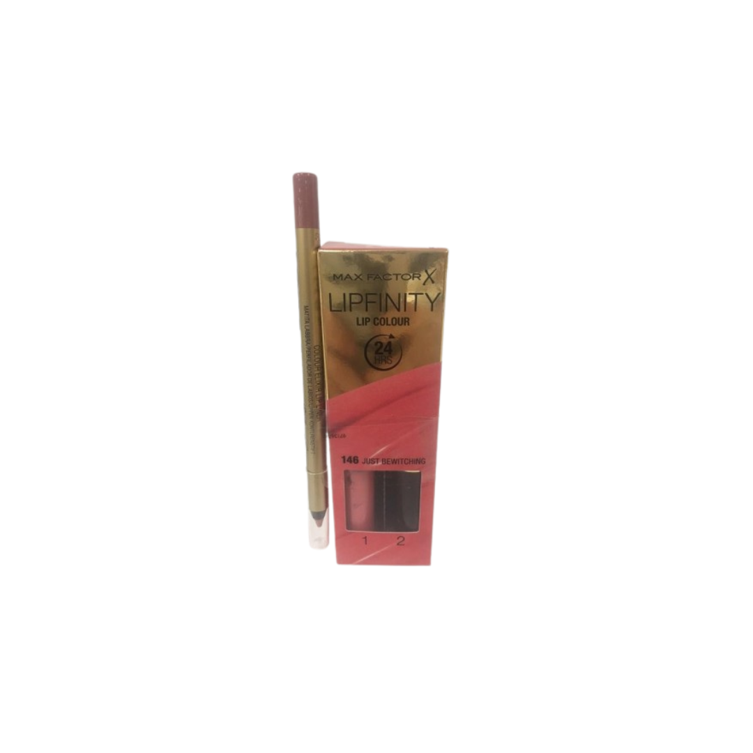 MAX FACTOR LIP INFINITY 146 JUST + MAT LIP LINER 04 PINK PRINCESS