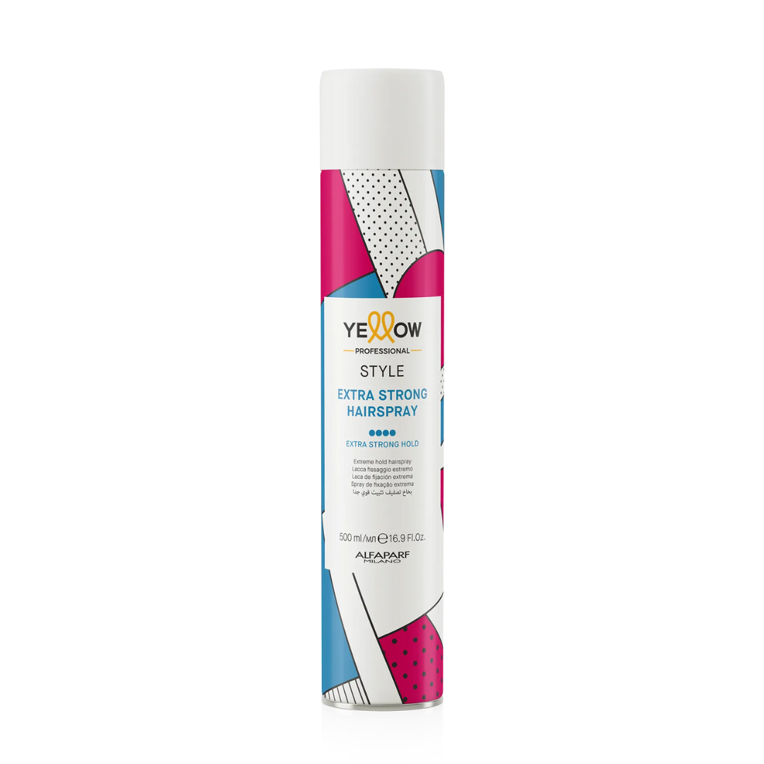 YELLOW PROFESSIONAL STYLE EXTRA STRONG HAIRSPRAY 500ML